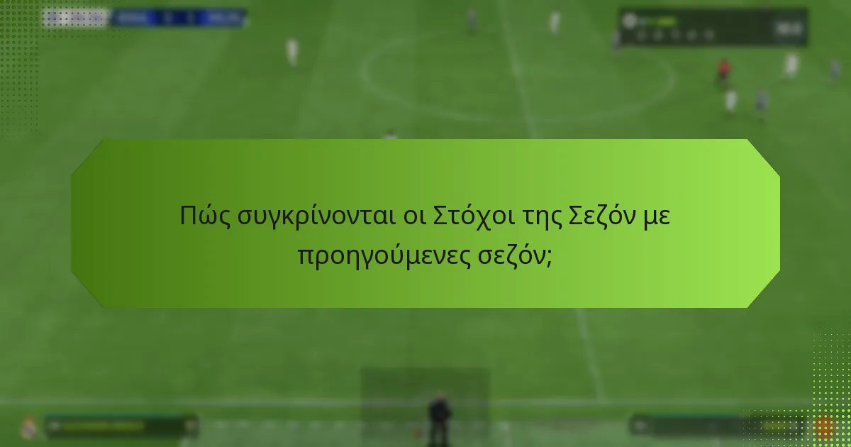 Πώς συγκρίνονται οι Στόχοι της Σεζόν με προηγούμενες σεζόν;